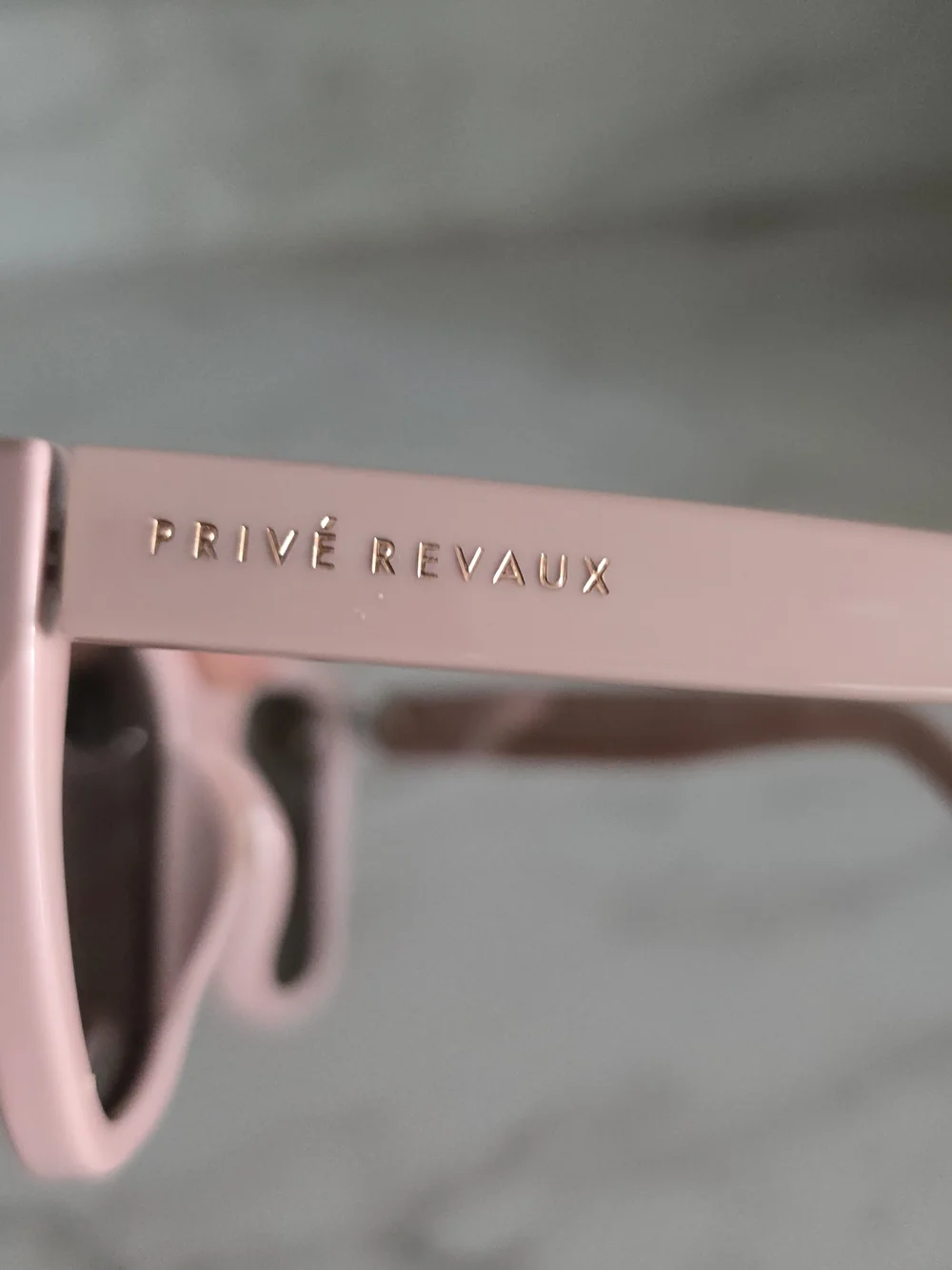 Prive' Revaux Pink Cat Eye Sunglasses with Gold Logo